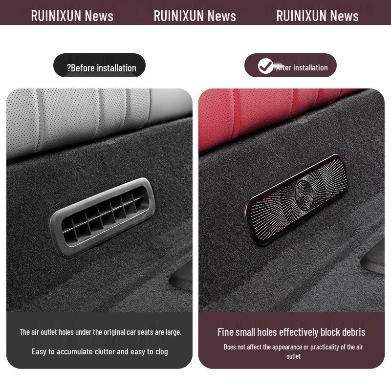 Stainless Steel Air Vent Cover Accessories for AITO M7/M8 Third Row Seats