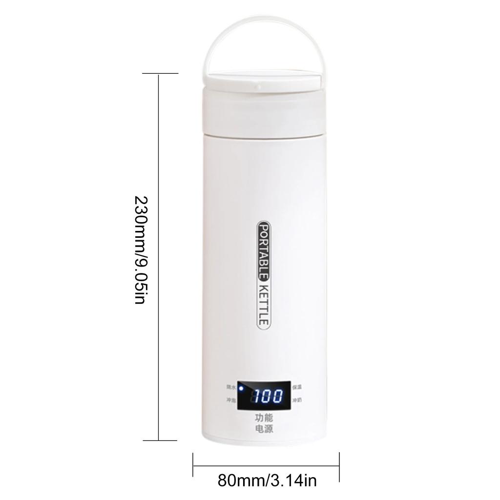 Portable Electric Kettles 500ML Tea Coffee Kettle Mini Travel Boil Water Stewable Keep Warm Appliance Heating Cup Thermos Bottle