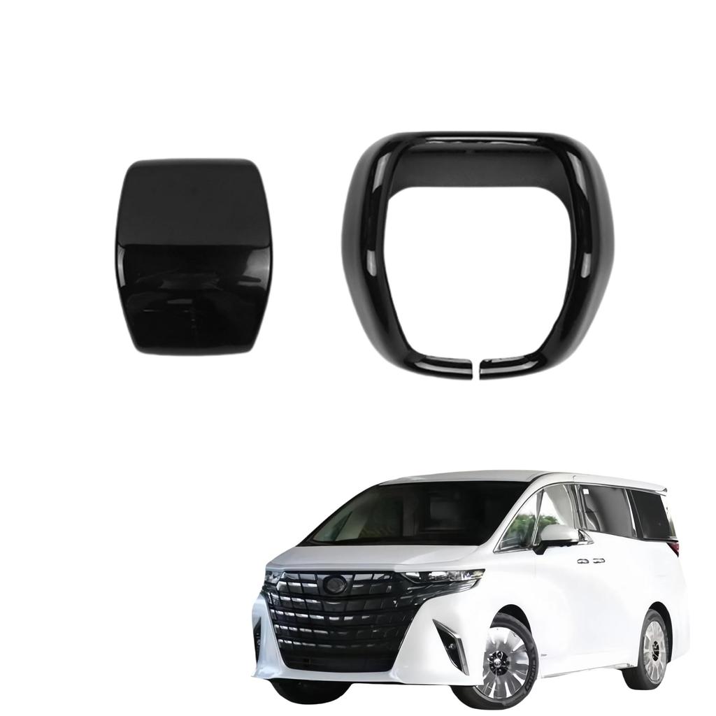Kylorune New Vellfire Alphard 40 Series Accessories Interior Parts Shift Knob Gear Shift Knob Gear Headcover Trim Sticker (Glossy Black)