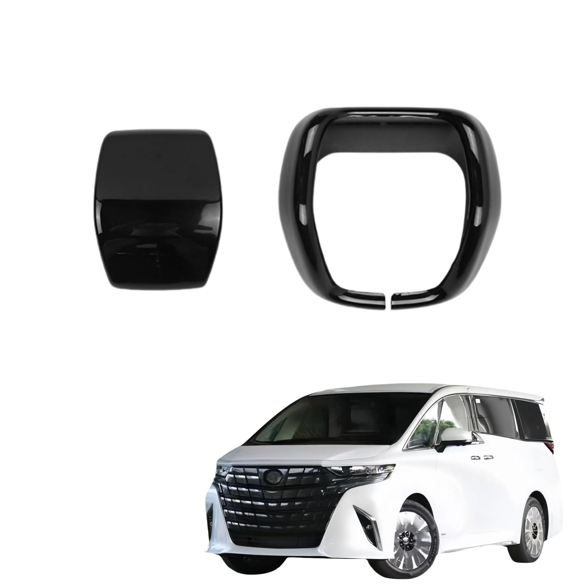 

Kylorune New Vellfire Alphard 40 Series Accessories Interior Parts Shift Knob Gear Shift Knob Gear Headcover Trim Sticker (Glossy Black) 100mm чёрный