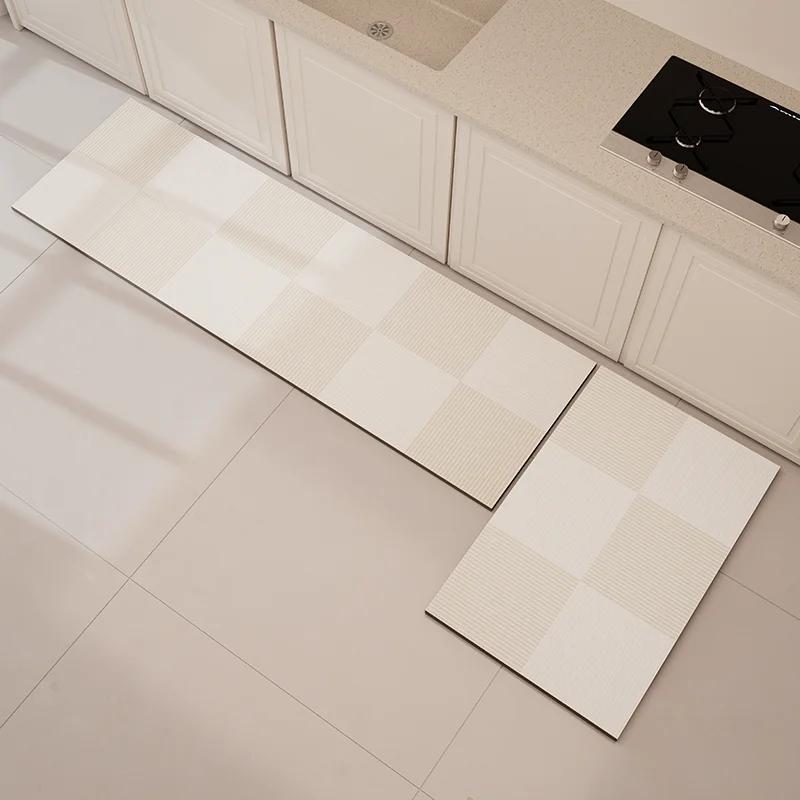 Küchenbodenmatte PVC Wasserdicht Ölfest Teppichmatten Lang Heimdekoration Lederteppich Rutschfest Kundenspezifisch Alfombra Cocina