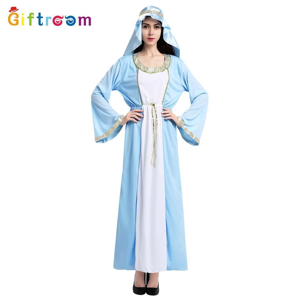 

Fashionable Light Unisex Blue Arabian Robe For Cosplay And Theatrical Stage Performances B