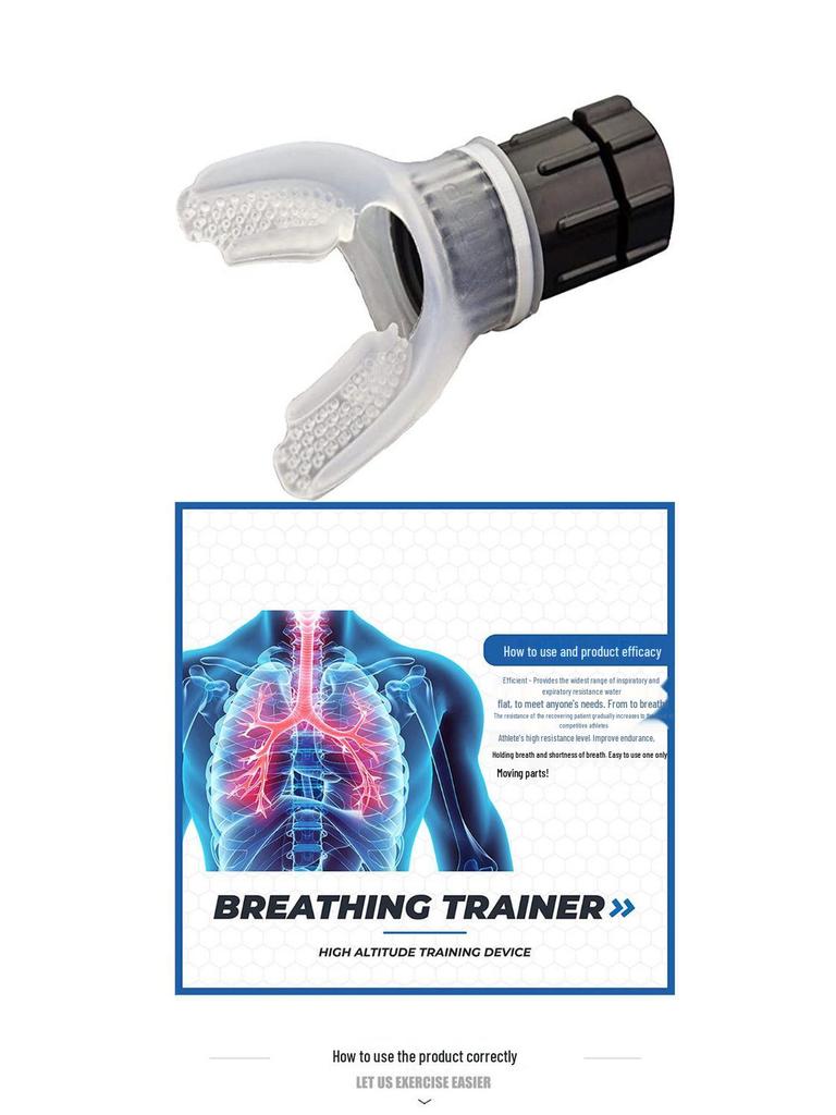 Dual-Use Portable Breathing Trainer for Running, Yoga, and Swimming