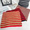 Women Knitted Hats Sweet Cute Cat-ear Striped Hat Autumn Winter Fashionable Versatile Warm Outerwear Thicken Protection Caps