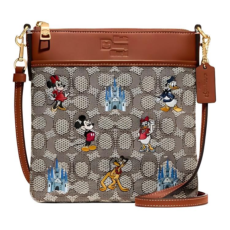 

Coach X Disney Collaboration Kitt 20 Mickey And Friends Classic Monogram Coated Canvas And Leather Messenger Bag Women bags Brown C8575-B4TJ2 Basic Set (Bag+Dust Bag)