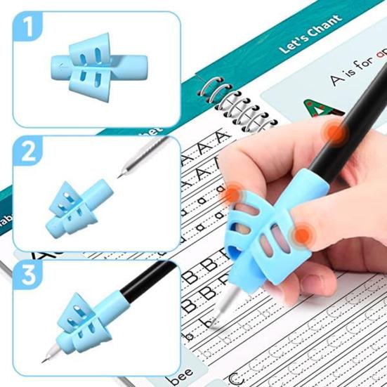 Grooved Writing Practice Book with Pens Refills Pencil Gripper Reusable Kids Handwriting Practice Workbooks Alphabet Tracing Learning Book