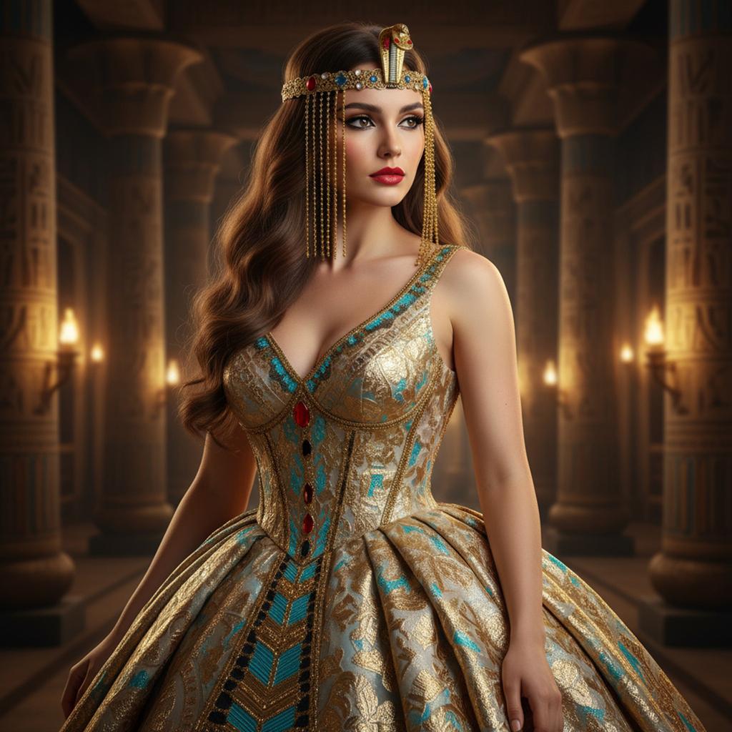 Mystický egyptský královský pokrývka hlavy Lehký Pohodlný Design Pro Tematická Setkání Vystoupení