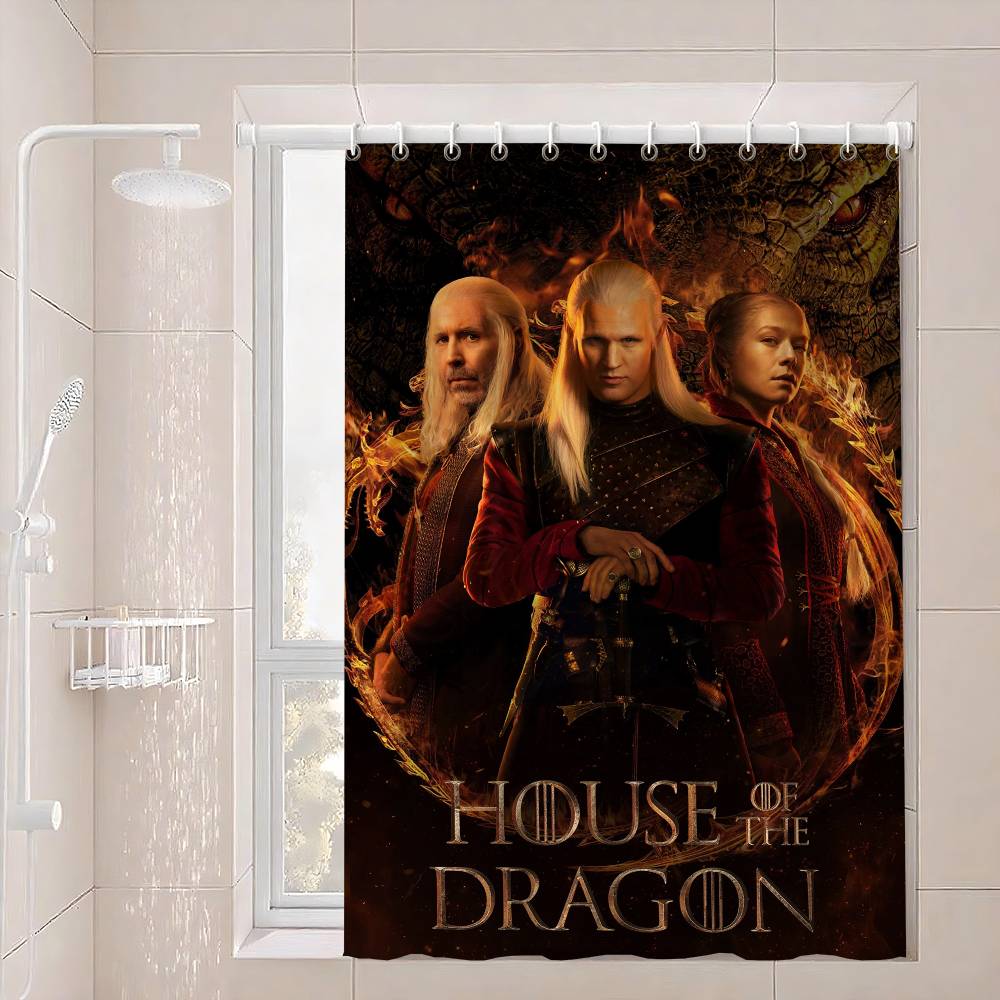 

Dragon Game Of T-Thrones Shower Curtain Polyester Waterproof Shower Curtain Bathroom Partition Curtain Decoration Accessories 90x180 cm