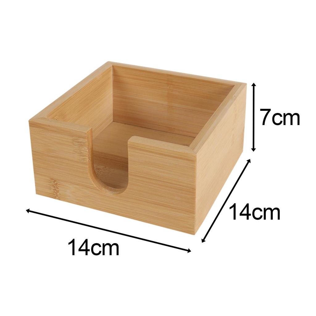 Simple Tissue Holder Napkin Dispenser Ornaments Container Bamboo Napkin Tray for Restaurant Bathroom kitchen Countertop Vanity