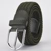 Elastic Nylon Unisex Casual Knitted Pin Buckle Jeans Belt Woven Canvas Elastic Expandable Stretch Waistband for Women Men Girdle