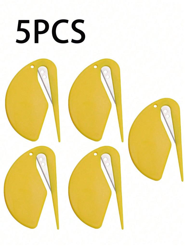 5PCS Plastic Mini Letter Opener, Envelope Opener, Paper Cutting Art Knife, Rope Cutter, Rubber Band