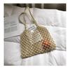 New Wind Cotton Handmade Woven Beach Bag One Shoulder Portable Leisure Hollowed Out Tourism and Vacation Fishing Net Bag