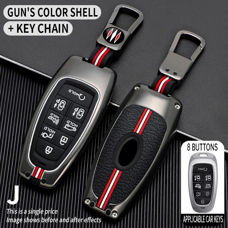 Car Key Case Cover Shell Fob Holder for Hyundai Santa Fe Tucson 2025 NEXO NX4 Atos Prime Solaris 2025 Styling Accessories