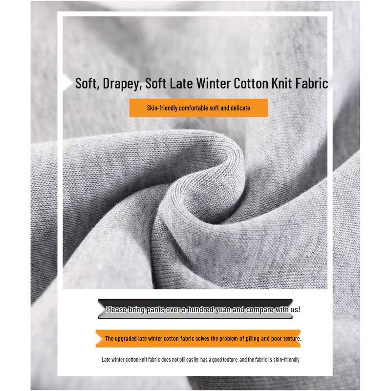 Gray Fleece-Lined Wide Leg Sweatpants for Women - Petite Fit, Winter Casual 2024