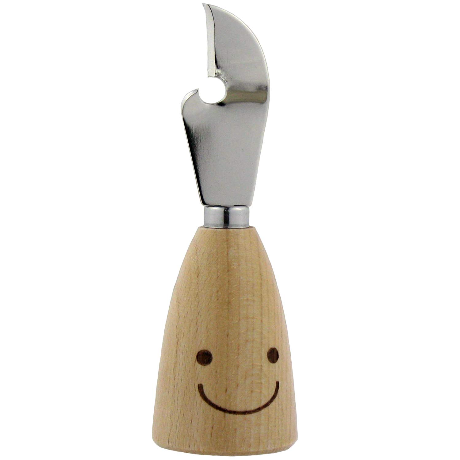 Nagao Waiwai Kitchen Can Stainless Steel and Made in Opener, Wood, Japan, WY-10