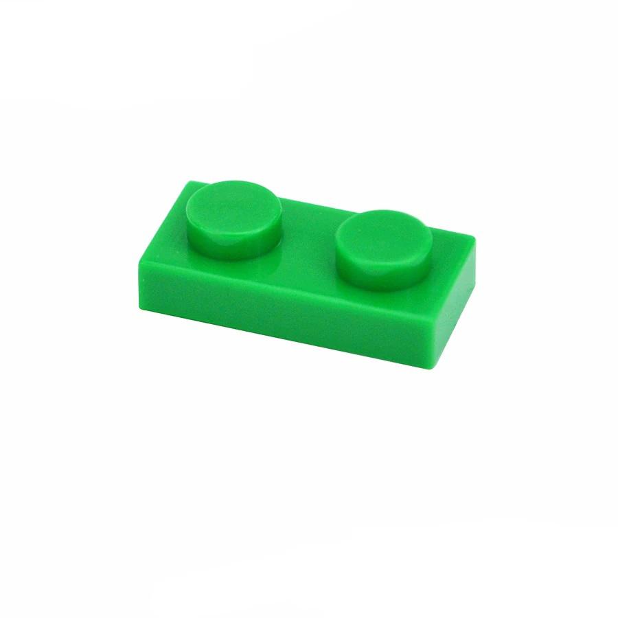 

1x2 Точки 100 ШТ. Цветные Обучающие Креативные совместимые 3023 Размер MOC Строительные блоки Тонкие Фигурки Кирпичики Игрушки для Детей зелёный