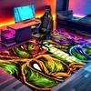 Custom Name Personalized Teenage Mutant Ninja Turtles Print Carpet, Versatile Home Decor Rug, for Playroom, Apartment, Balcony, Entryway, Hallway Gift