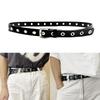 Punk PU Belt Adjustable Waistband with Large Eyelets For Casual and Formal Outfit Waist Strap for Women Teens