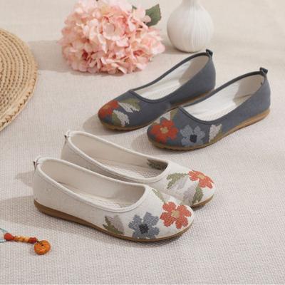 Kadın Slip On Ayakkabılar Rahat Hafif Seyahat Spor Ayakkabıları Günlük Yürüyüş Sürüş Loafer'ları Kadınlar İçin İşlemeli İş Ayakkabıları Yuvarlak Burunlu Elbise Ayakkabıları