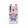 KEYSION Cute Ear Cartoon Case for VIVO Y17 Y15 Y12 with Lanyard Soft Silicone+PC Shockproof Phone Back Cover for VIVO Y11 2019