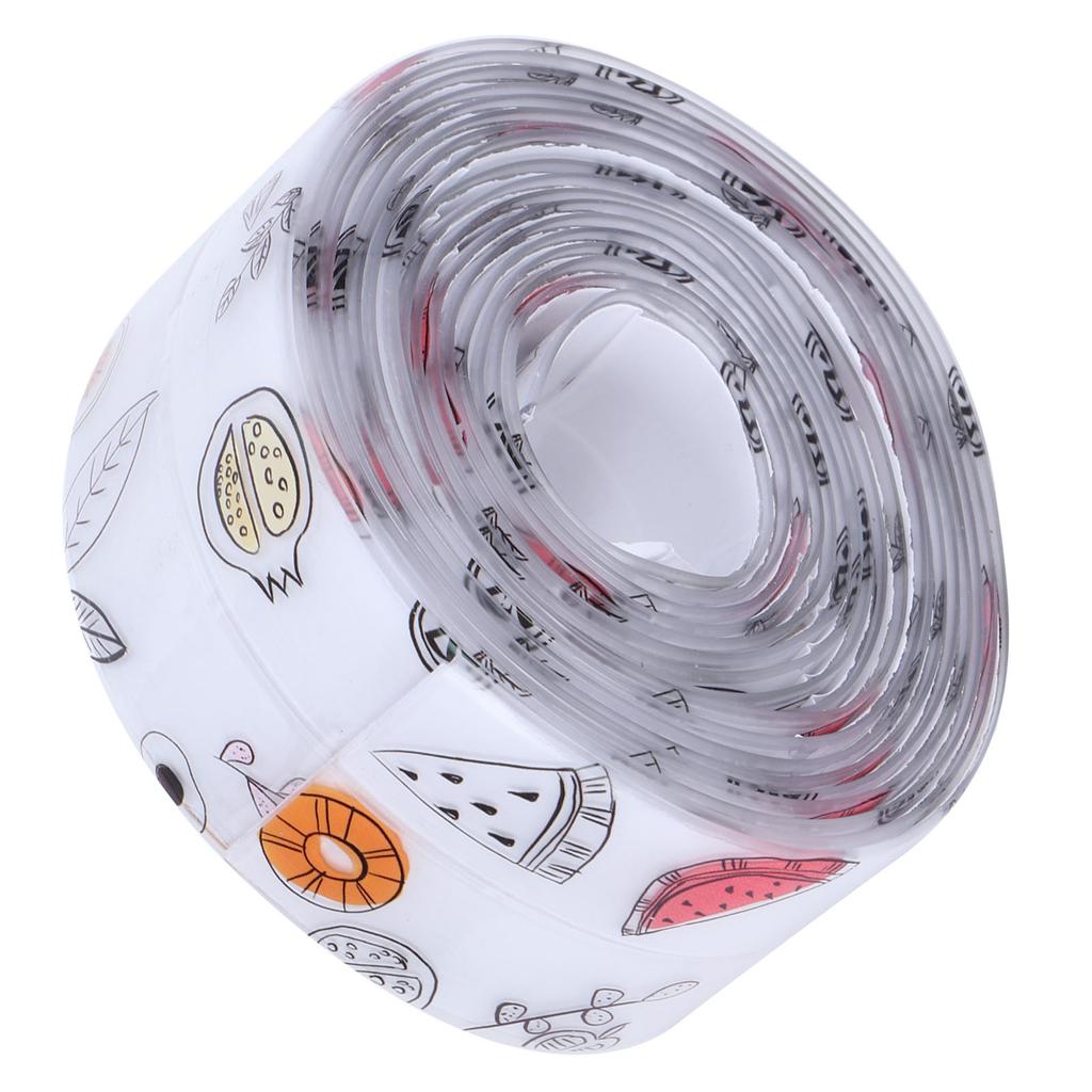 Wall Sealing Tape Waterproof Self Adhesive Sticker Caulk Strip for Bathroom Kitchen 3.2m(Fruit Pattern )