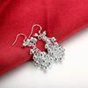 Heißes Silber Farbe Kreative Traubenperlen Hängeohrringe für Frau Mode Party Feine Geschenke elegant edel Schmuck