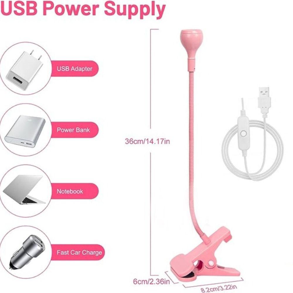 Clip-on UV Nail Lamp USB Manicure Salon Tools New Nail Dryer Light  For Gel Nails
