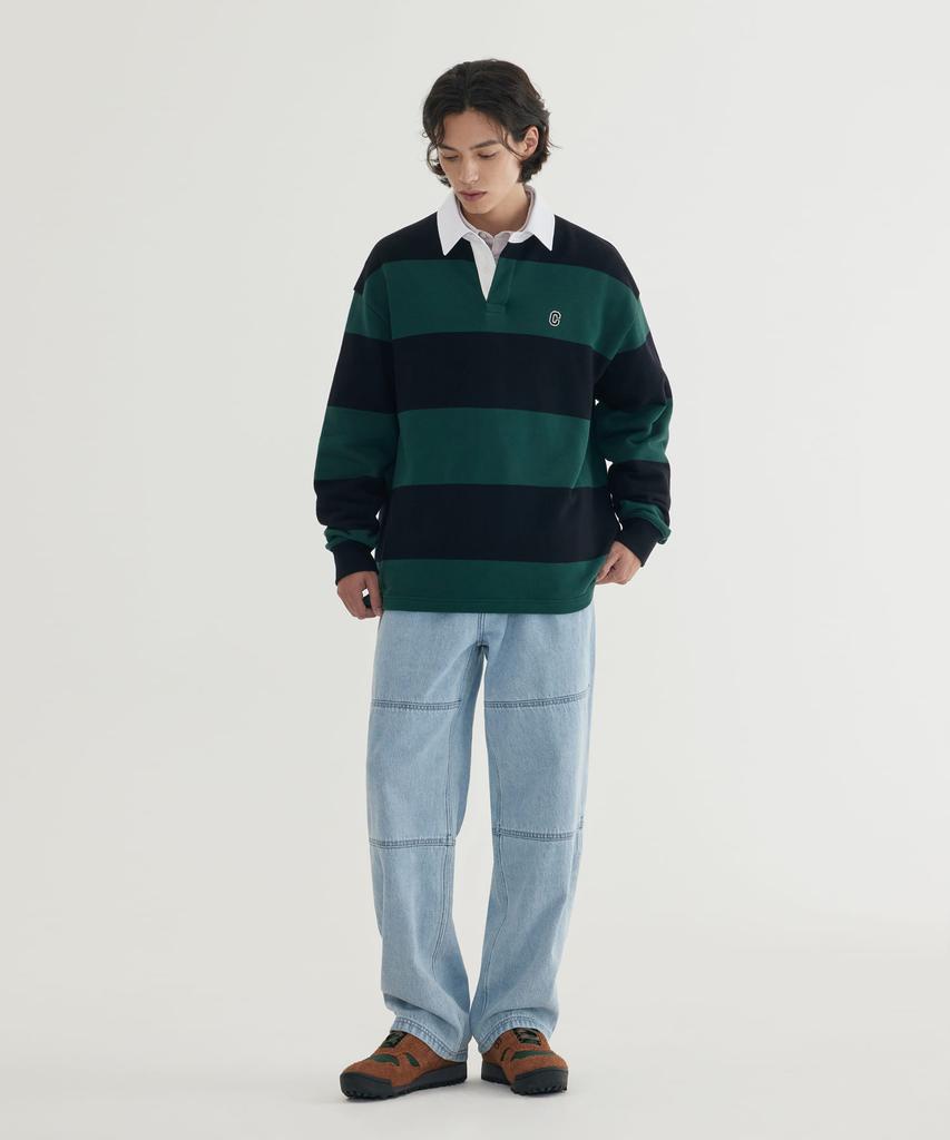 COVERNAT Small C Logo Rugby Sweatshirt Green