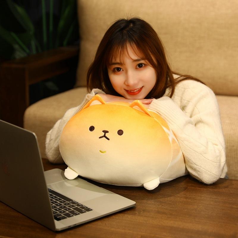 Creative Pineapple Bread Shiba Inu Doll Chubby Party Shiba Inu Dog Throw Pillow Plush Toy