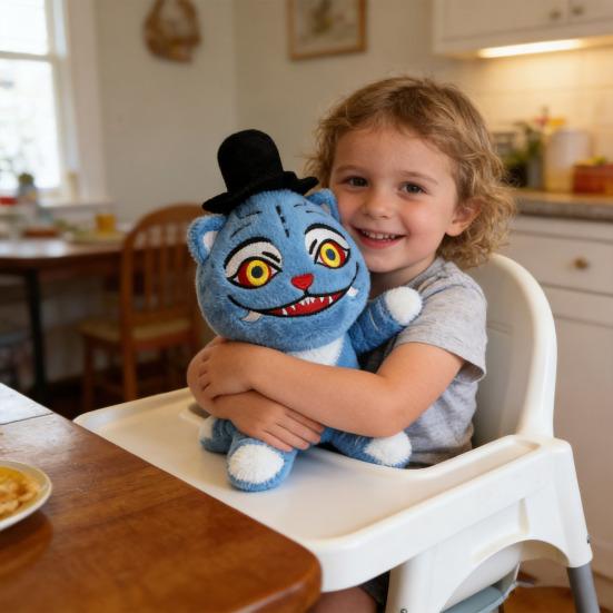 Blue Tiger Plush Toy Stuffed Tiger Hunters Anime Boy Doll Soft Stuffed Animal Doll Decoration Gift for Kids And Adults