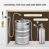 Kunststoff-Schnellverbinder, 3/8" X 7/16" FFL Steckfitting für 9,52mm Schlauchleitung, Heimbrau-Schnellverbinder für Ball Lock Bierdispenser