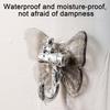 4Pcs Adhesive Butterfly Hooks Wall Mounted Bathroom Hanger Decorative Cute Butterfly Bear Hook for Towels Keys Kitchen Utensils