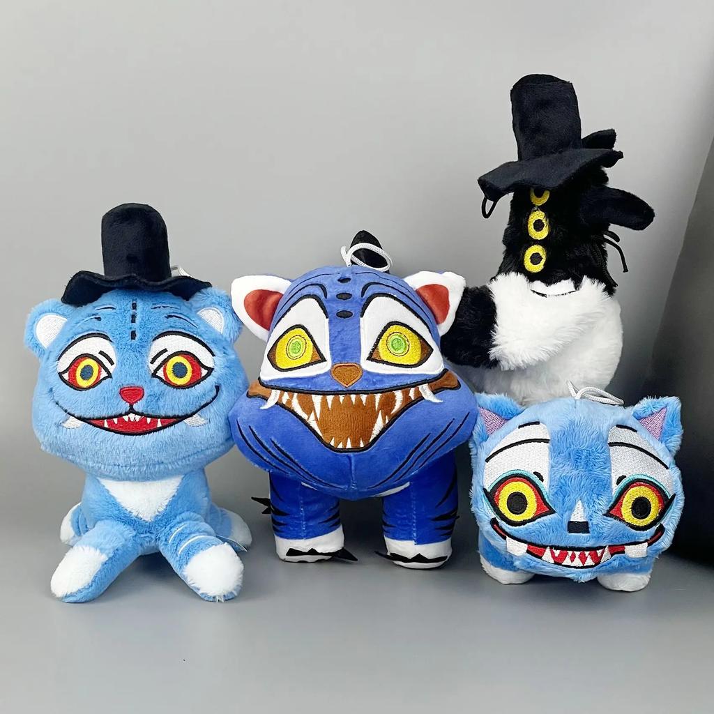 New Anime Kpop Demons Hunters Plush Cute Purple Tiger Black Hat Magpie With 3 Eyes Monster Hunt Girl Group Doll For Fans Gifts