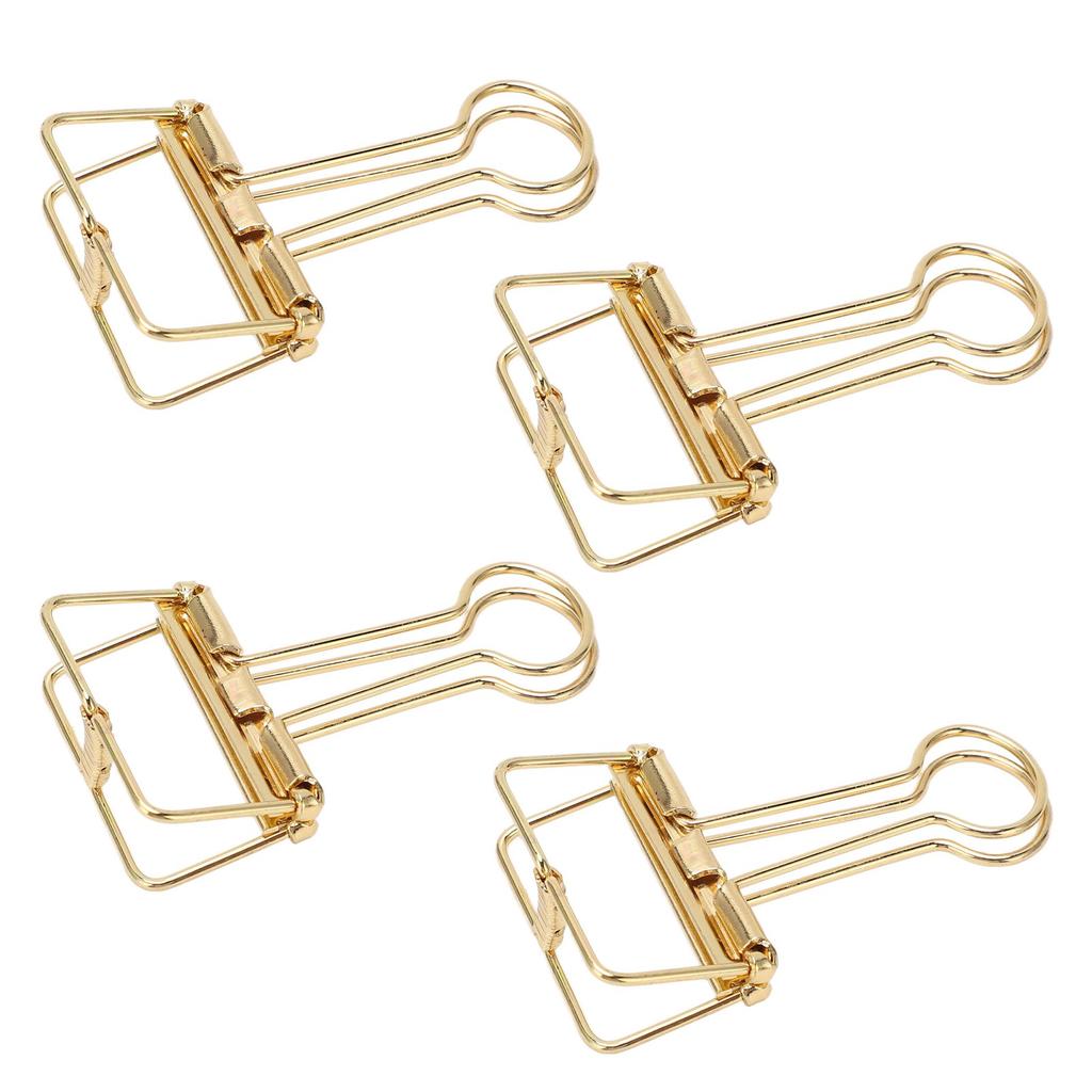 50Pcs Binder Clips 32mm Metal Strong Clamping Force Hollow Paper Binder Clips for Office School