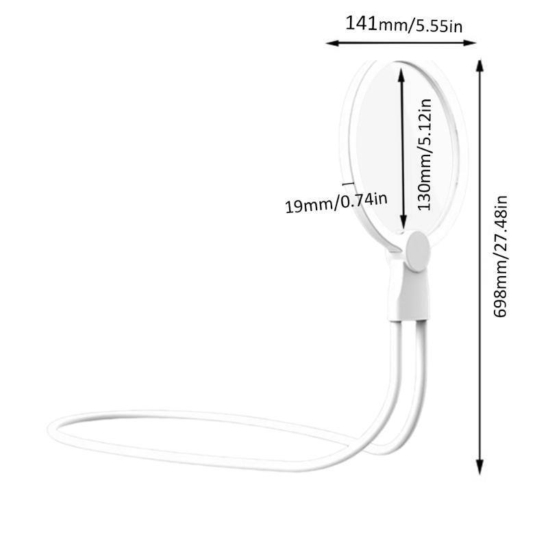 3X Handsfree Magnifying Glass for Reading Neck Wear Magnifier Flexible Magnifier with LED for Senior Repair