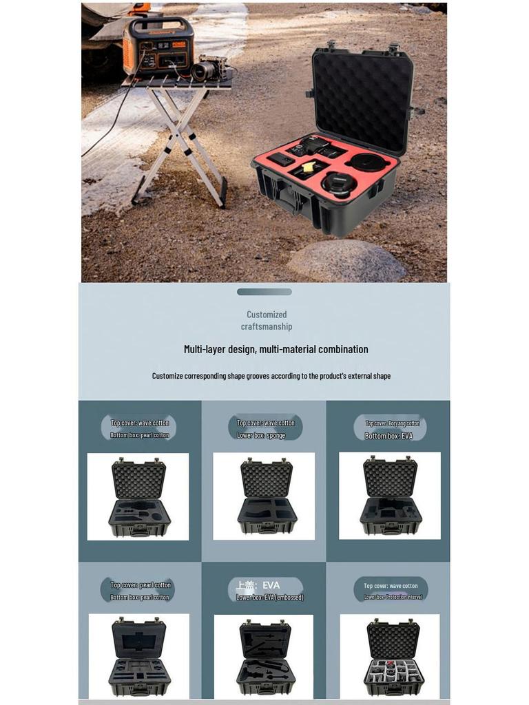 PP Plastic Waterproof Drop-resistant Tool Box for Electrician Equipment - Customizable and Multi-specification Storage Case