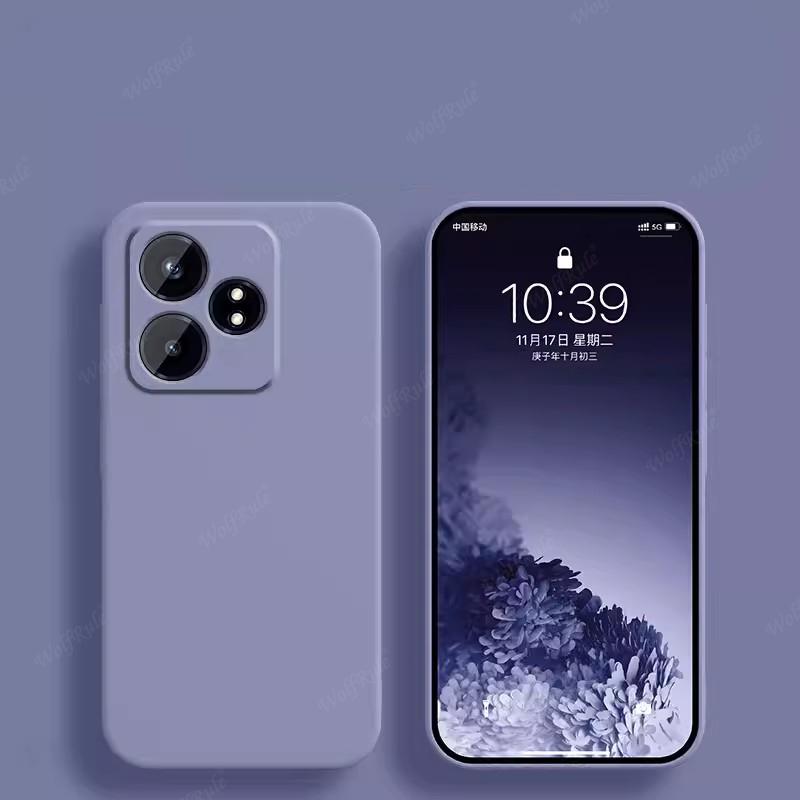For Realme GT 6T Case Cover OPPO Realme GT 6T Capas New Original Liquid Silicone Shockproof Bumper TPU Soft Fundas Realme GT 6T