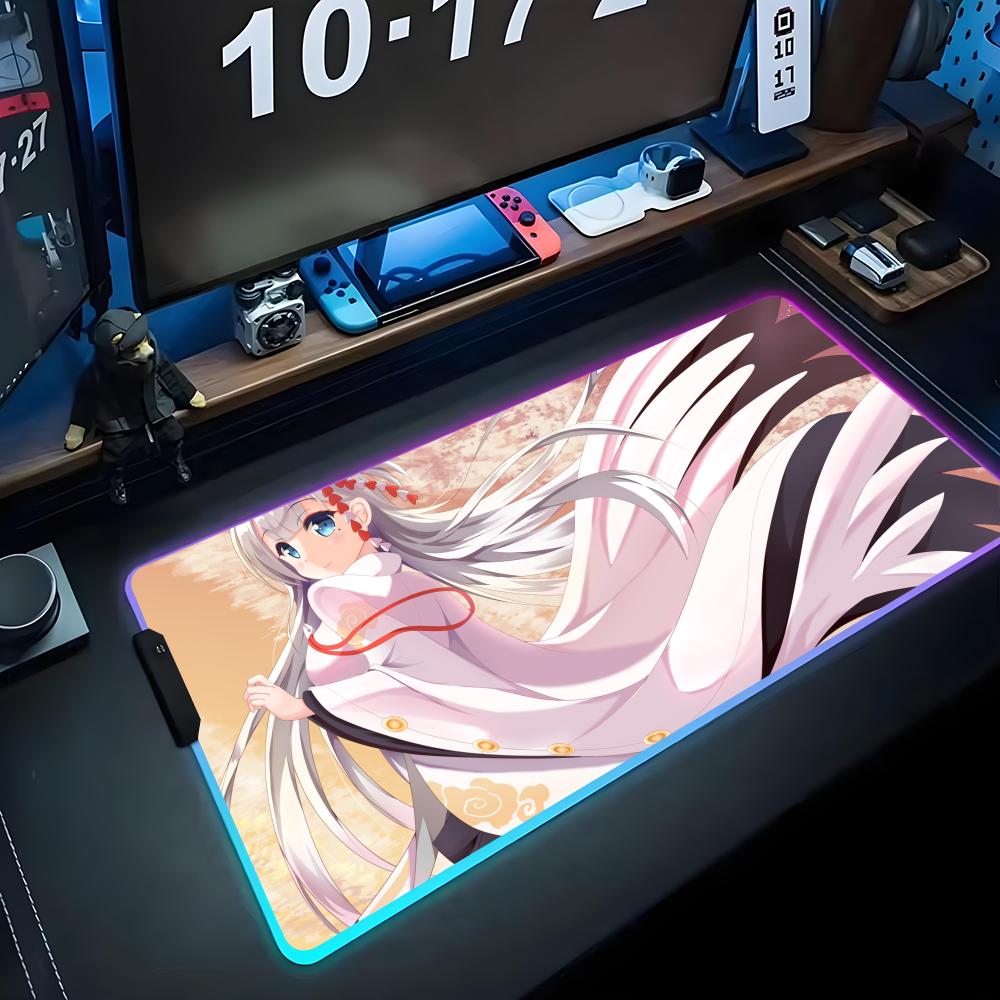 azur lane Mouse Pad RGB Gaming Mousepad Big LED Pad PC Desk Mat Luminous Mouse Pad Large Keyboard Mats Table Rug With Backlit