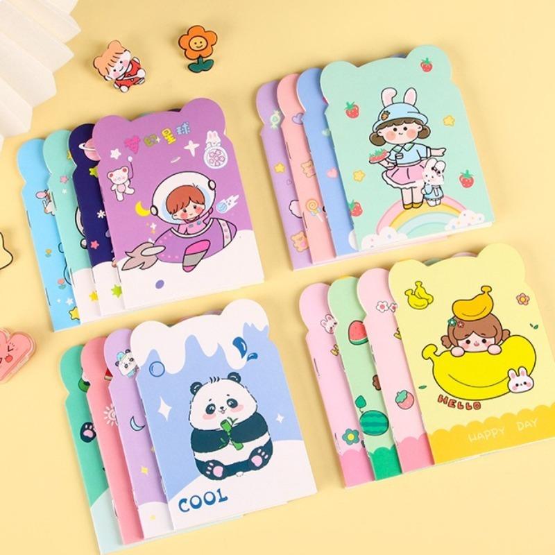 25Pcs Kawaii Mini Notebook Mixed Cute Pocket Notebook Journals Diary Planning Memo Notepad Fun Cartoon Stationery Gift