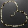 ZHUKOU Golden-Plated Golden/Silvery Jewellery Link Accessory Necklace Handmade Jewellery Connecting Chain 1 Pcs:VL653