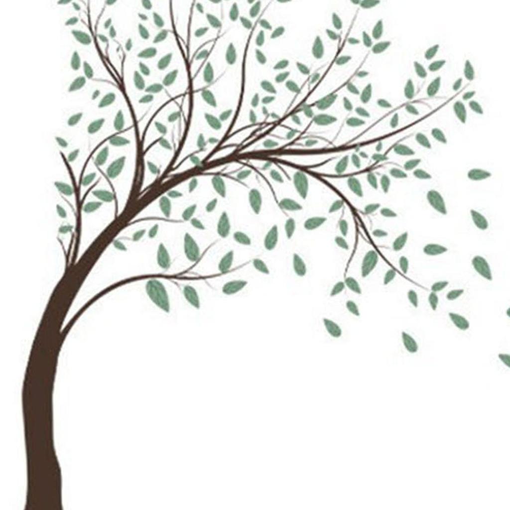 Tree Wall Decals Self Adhesive Removable PVC Wall Art Decor for Living Room Bedroom Sofa TV Background Classroom Home Decoration