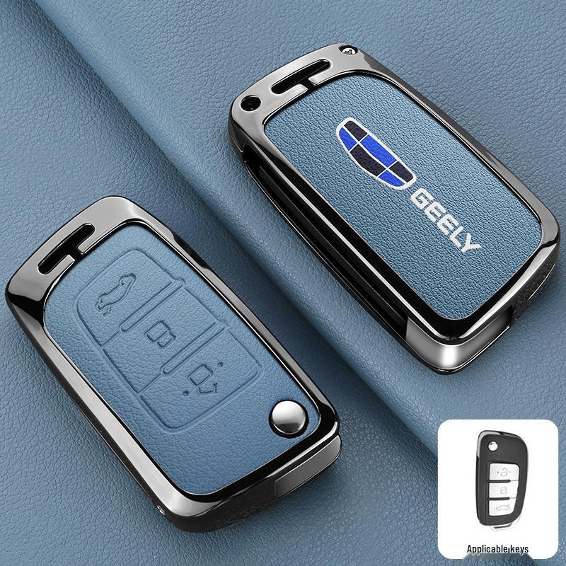 Premium Protective Key Cover for Geely Emgrand: Fits 26 Models including Xingyue L, Xingrui, Boyue L, Haoyue, Bin Yue – Men's Buckle Design
