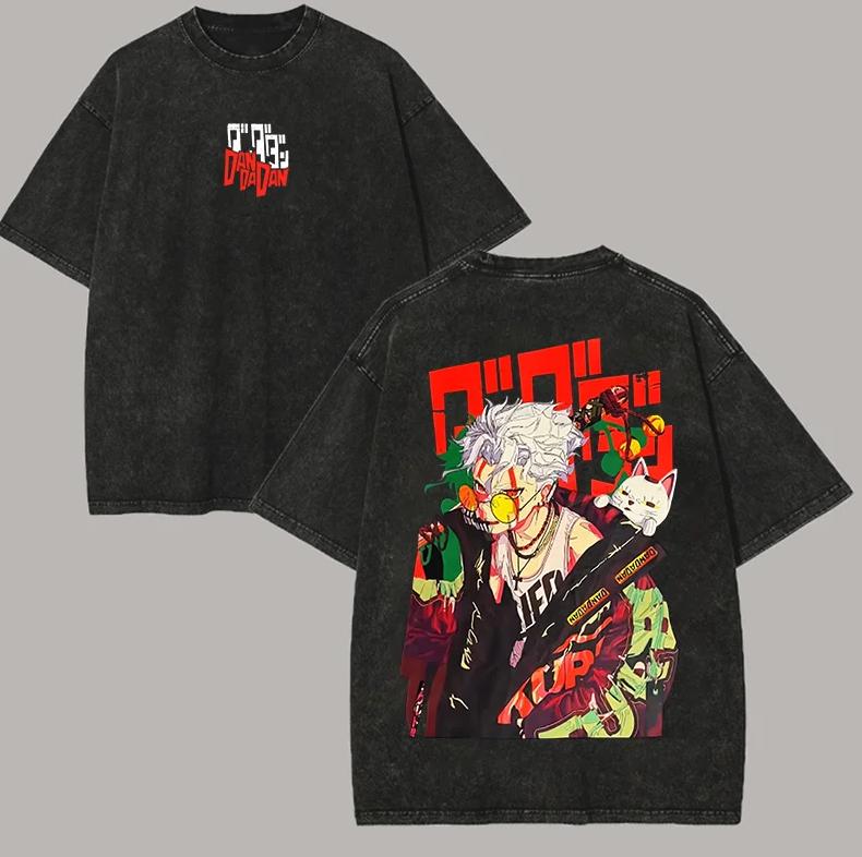 

Vintage Washed Manga DAN DA DAN Takakura Ken Tshirt Oversized Unisex Couples Washed Retro Fashion Streetwear Trendy Cotton soft S