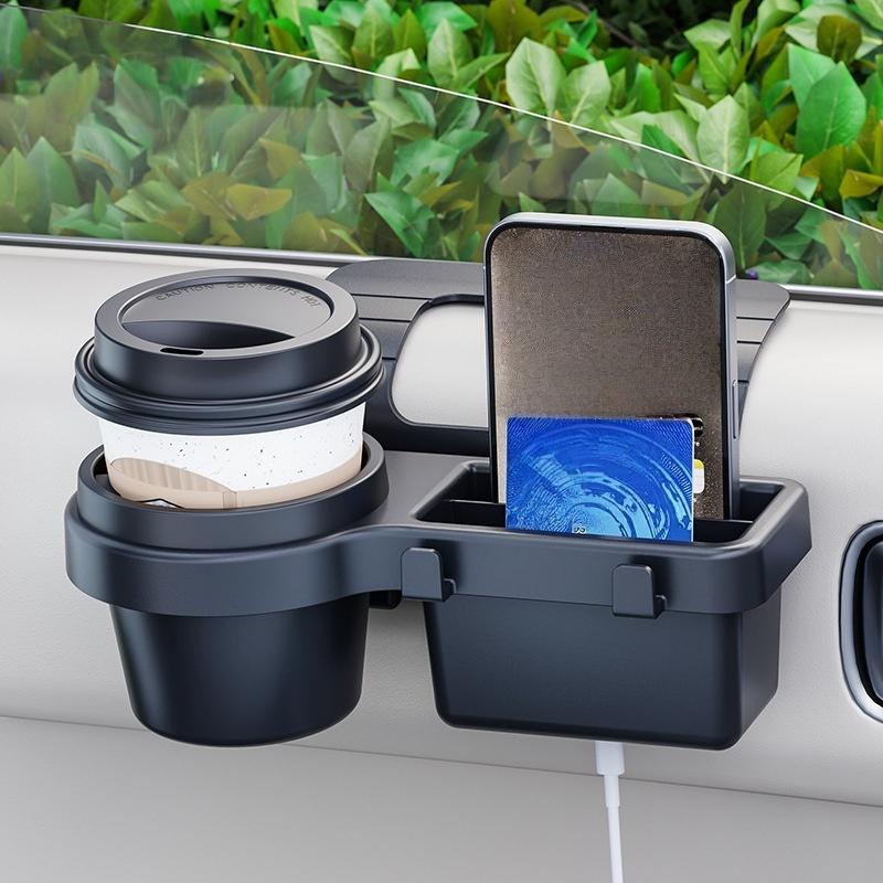 Car Cup Stand Phone Holder Mount Tray Side Door Window Storage Barrel Pocket Hanging Storage Rack Auto Interior Accessories