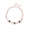 Lucky Clover Agate Anklet - High-End, Durable Women's Jewelry with Niche Design