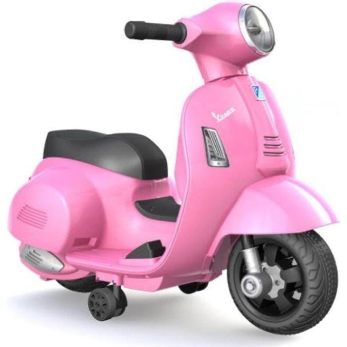 Vespa Électrique Pour Bébé - MGM - Mini GTS Lumineux - Roues Latérales - Rose