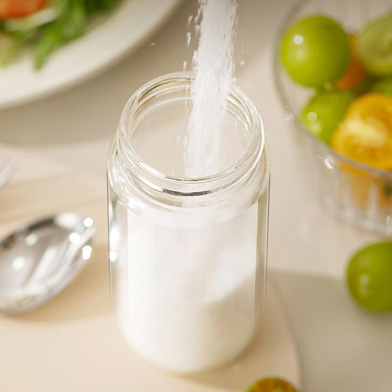 0.5 Grams Push-Type Glass Salt Dispenser Sugar Bottle Spice Pepper Shaker Can Jar Pushtype Seasoning Container Kitchen Gadgets