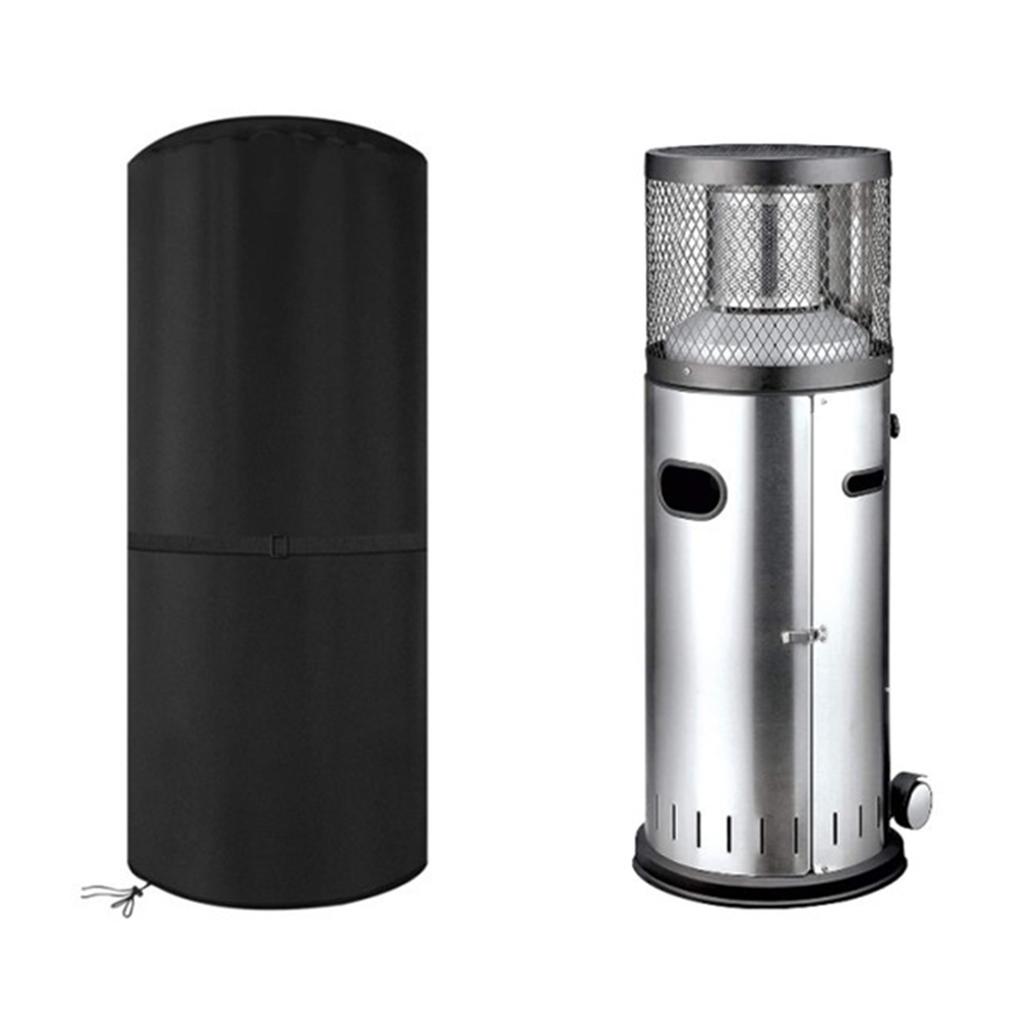 Outdoor Patio Heater Covers Anti-Snow Waterproof Dustproof Wind-Resistant for Bad Weather Black Color
