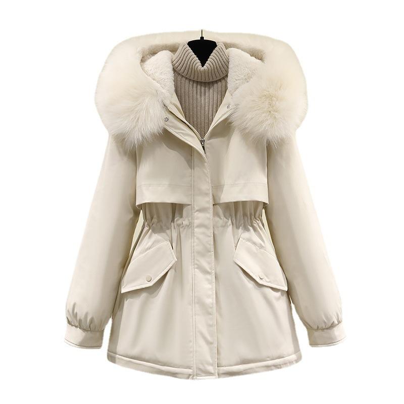 Winter Slim Parker Thickened Cotton-padded Women's Coat