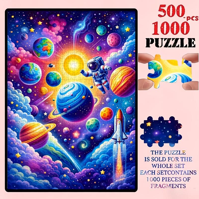 500/1000pcs Puzzle Game (Iridescent Starry Space Travel Map) Suitable for Living Room Decoration, Bedroom Arrangement, Gift Packaging, Jigsaw Puzzle,